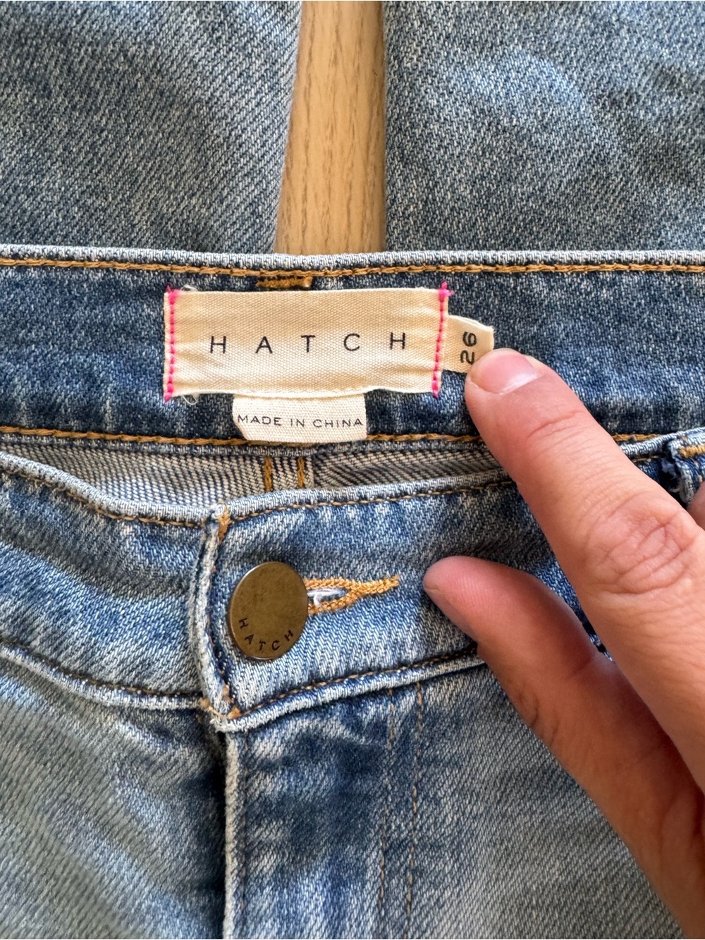 Hatch Women's Straight Leg Jeans — Light Blue Denim